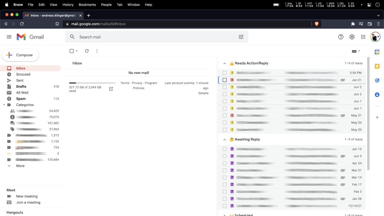 Gmail inbox screenshot