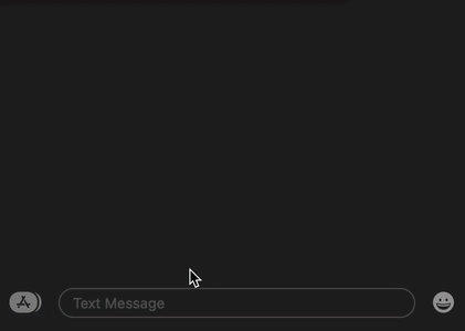 Example of how the q-codes setup work in Apple Messages on Mac